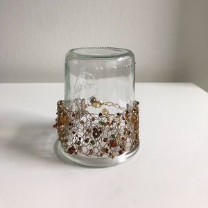 Bracelet / gold wire w beads